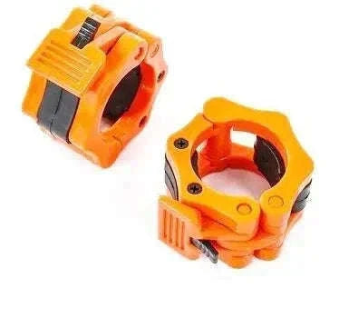 Quick Release Barbell Clamps for Fast, Secure Lifting-25mm red pair