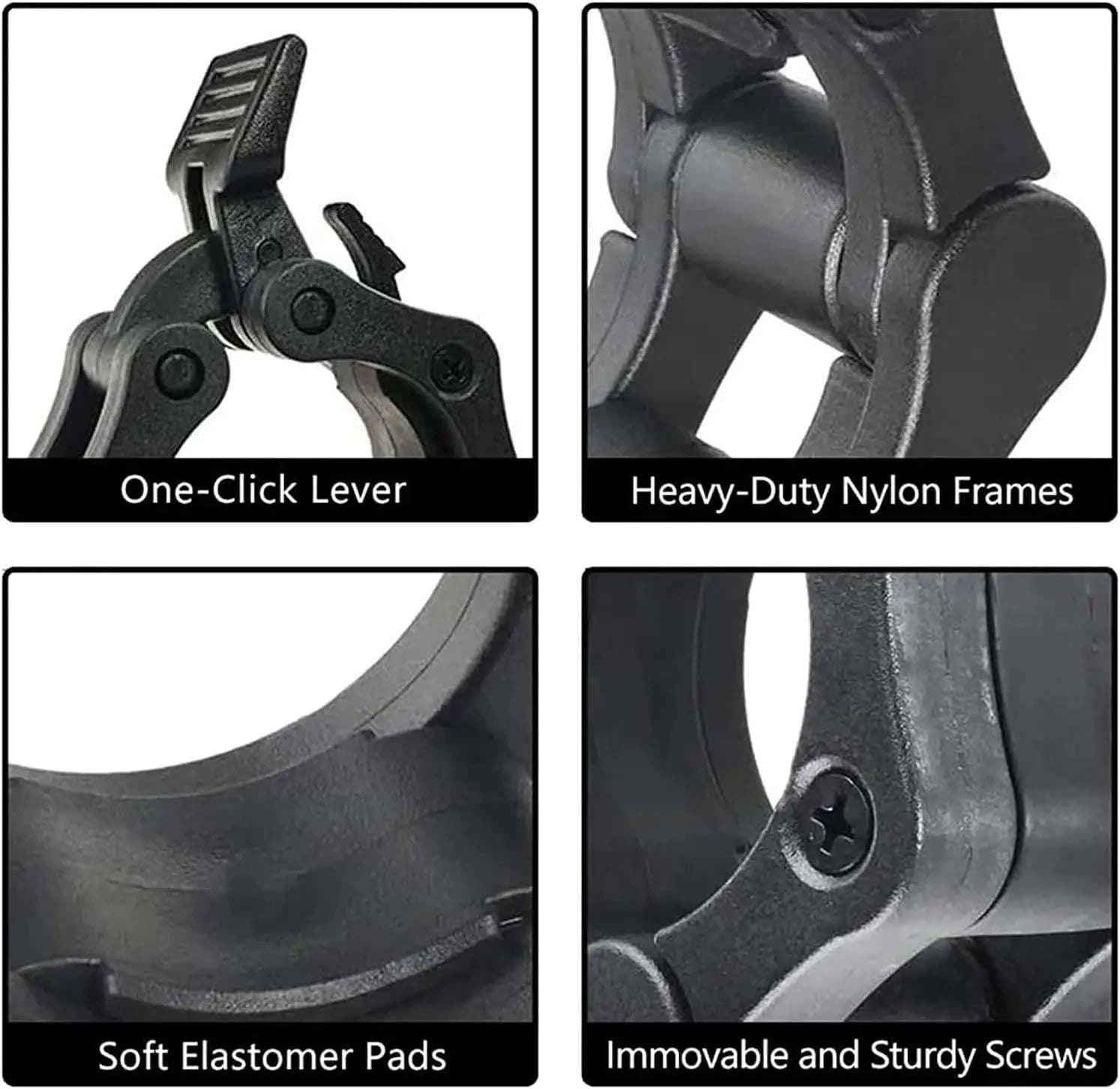 Quick Release Barbell Clamps for Strength Training-25mm red pair