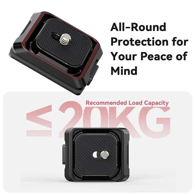Quick Release Camera Mount Plate & Base Kit for Fast Setup-Black