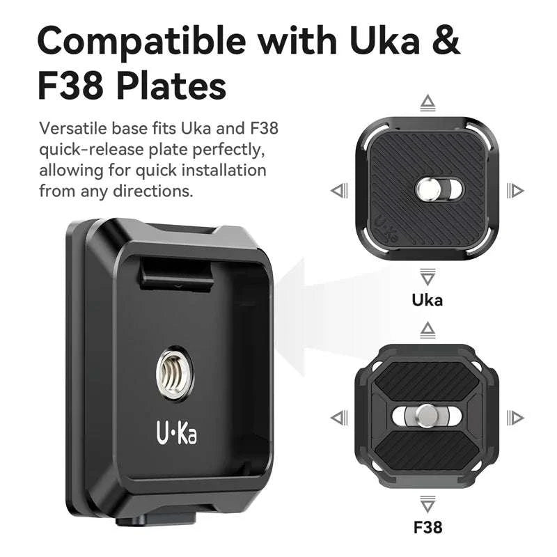 Quick Release Camera Mount Plate & Base Kit for Fast Setup-Black