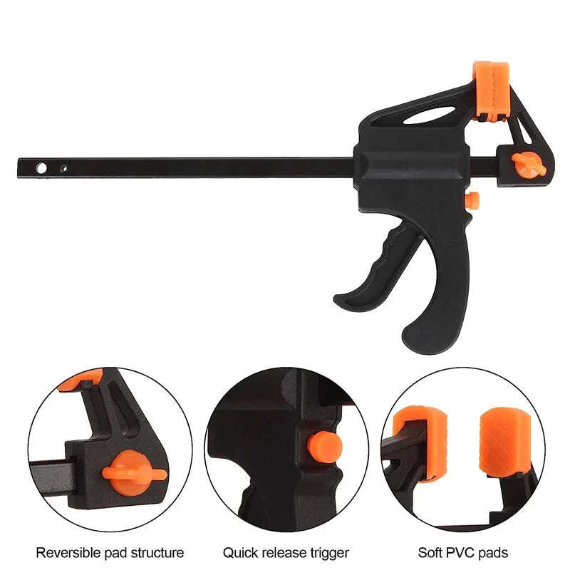 Quick Release Woodworking Clamp – 4" Speed Squeeze Clip-Wood Work Clamp 2pc