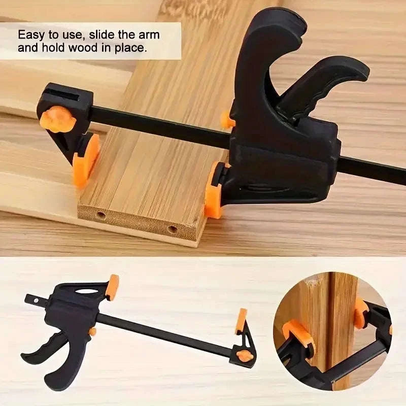 Quick Release Woodworking Clamp – 4" Speed Squeeze Clip-Wood Work Clamp 2pc