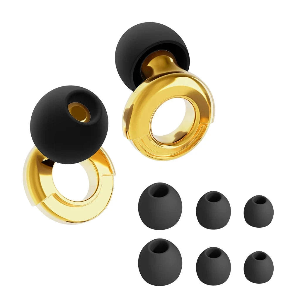 Quiet Ear Plugs for Noise Reduction – Soft Reusable Protection-10pairs Metal Green