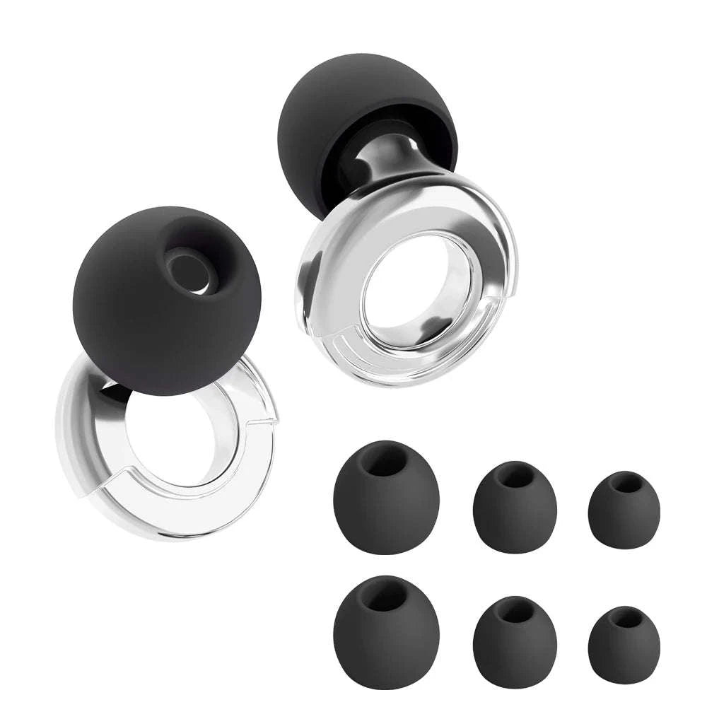 Quiet Ear Plugs for Noise Reduction – Soft Reusable Protection-10pairs Metal Green