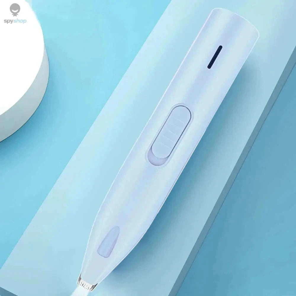 Quiet Pet Hair Trimmer with LED Light for Precise Grooming-Light Blue With LED