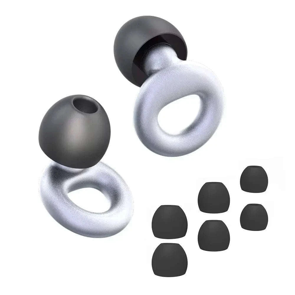 Quiet Reusable Ear Plugs for Noise Reduction and Comfort-10pairs Metal Green