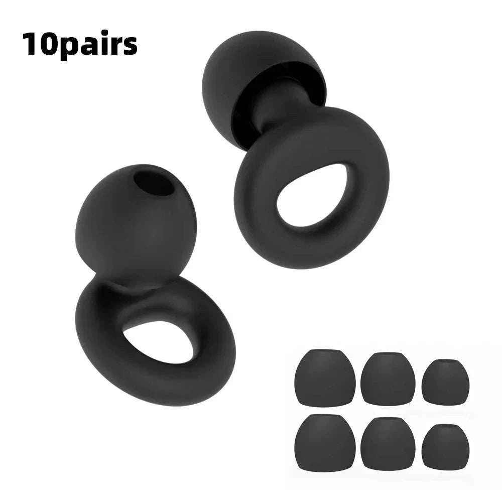 Quiet Reusable Ear Plugs for Noise Reduction and Comfort-10pairs Metal Green