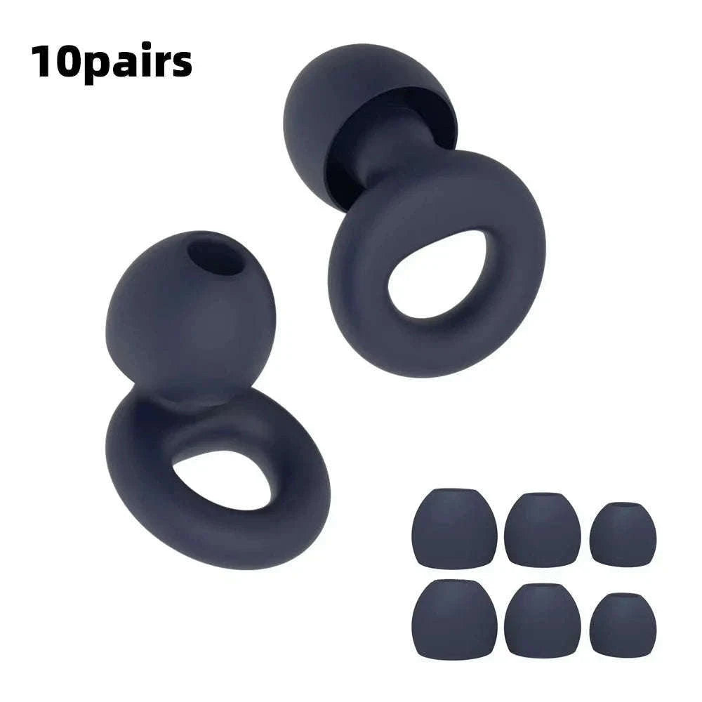 Quiet Reusable Ear Plugs for Noise Reduction and Comfort-10pairs Metal Green