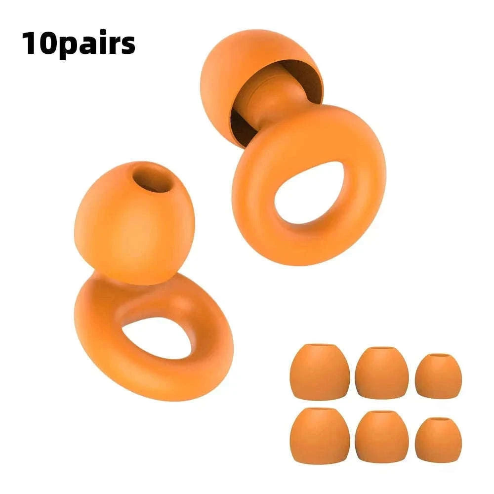 Quiet Reusable Ear Plugs for Noise Reduction and Comfort-10pairs Metal Green