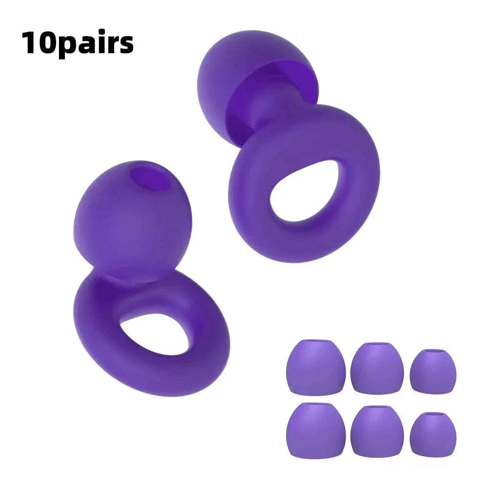 Quiet Reusable Ear Plugs for Noise Reduction and Comfort-10pairs Metal Green