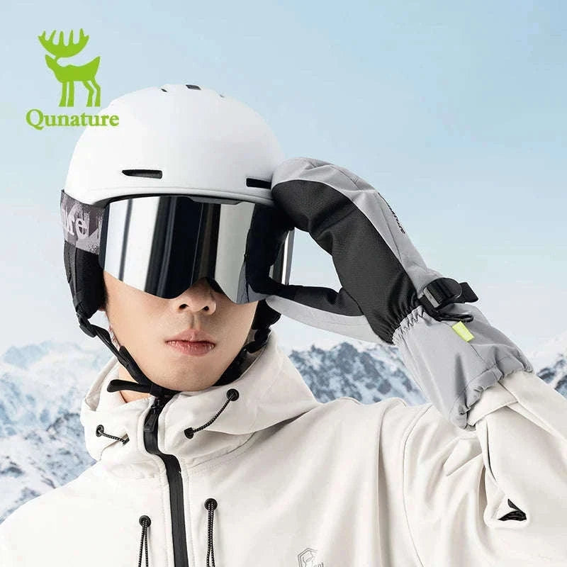 Qunature Ski Gloves with Anti-Slip Palm and Fleece Lining-014-S346-TS / M