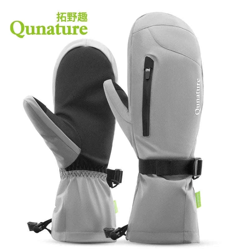 Qunature Ski Gloves with Anti-Slip Palm and Fleece Lining-014-S346-TS / M