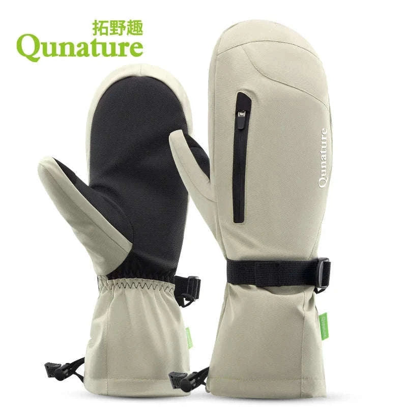 Qunature Ski Gloves with Anti-Slip Palm and Fleece Lining-014-S346-TS / M