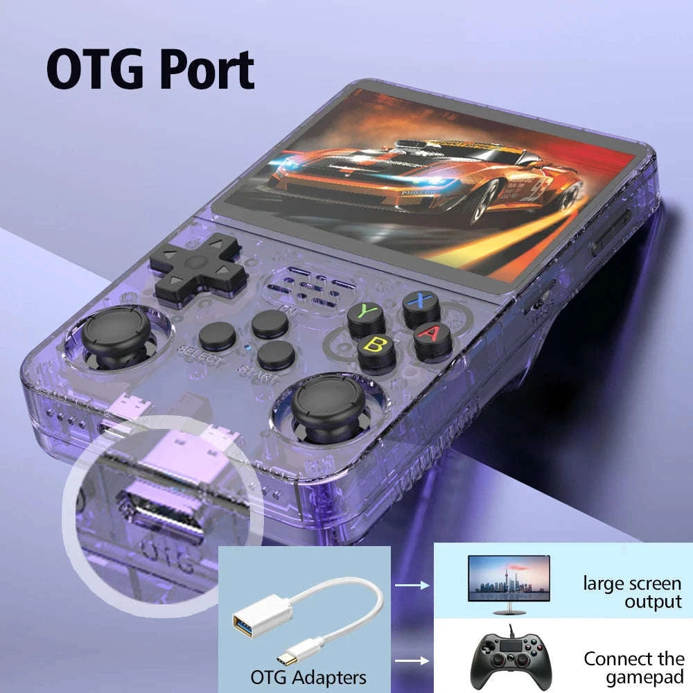 R36S Retro Handheld Game Console-Purple 128G