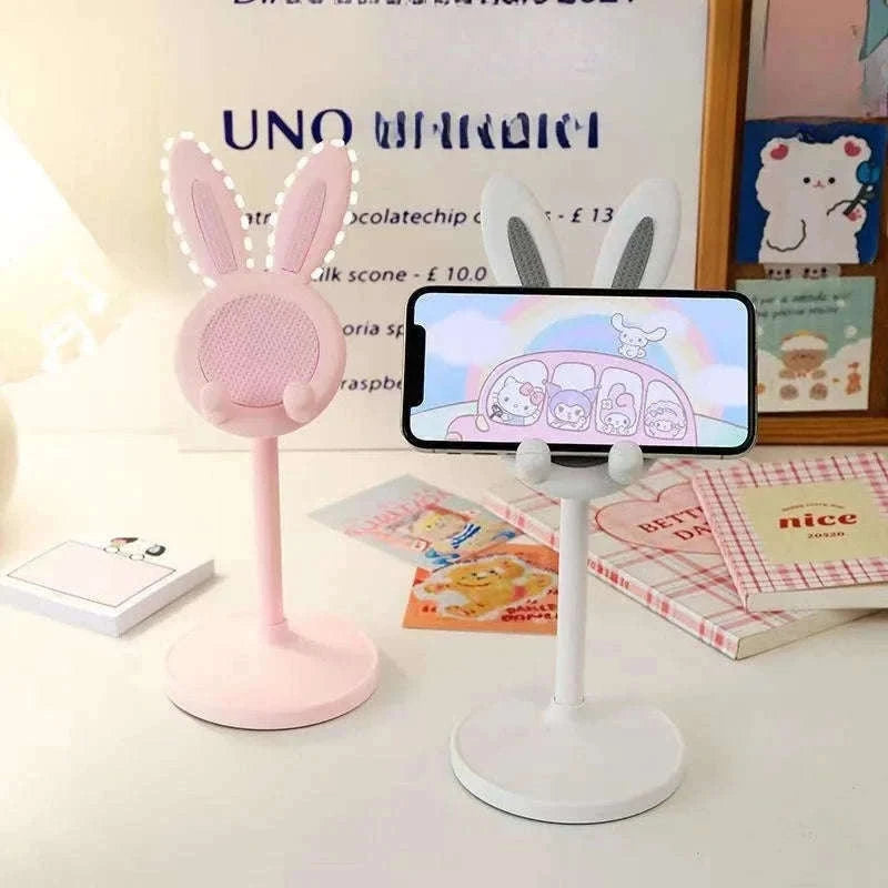 Rabbit Desktop Phone Stand for Hands-Free Viewing-1pc-Pink