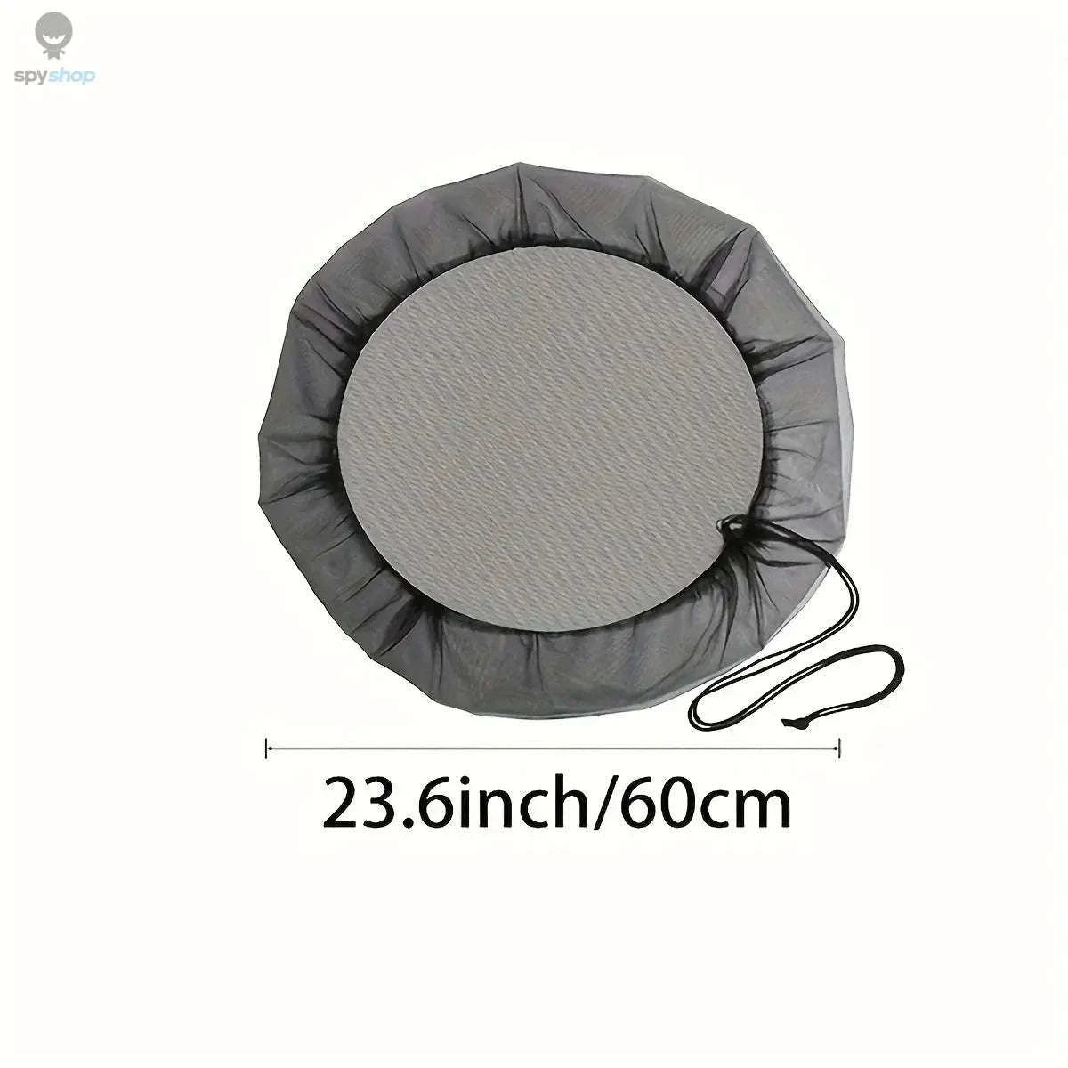 Rain Barrel Cover Mesh with Drawstring Protection-black