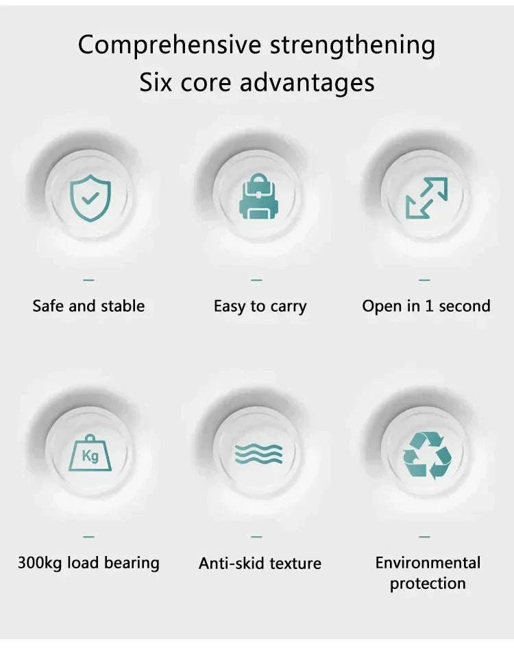Rainbow Retractable Folding Travel Stool-black / China Mainland
