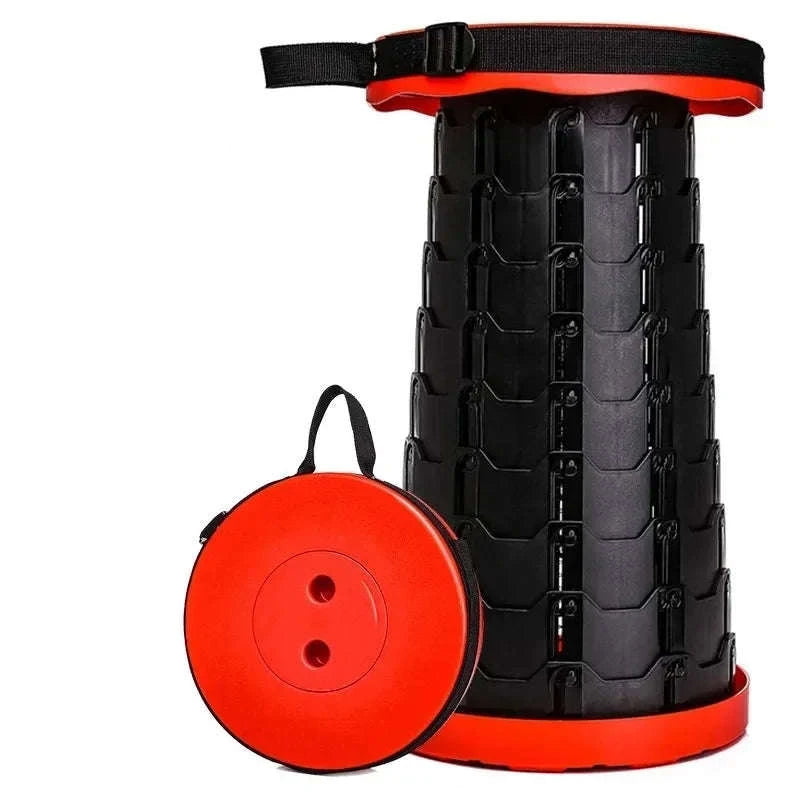 Rainbow Retractable Folding Travel Stool-black / China Mainland