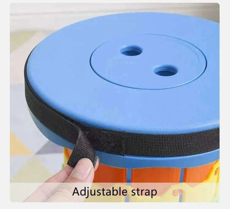 Rainbow Retractable Folding Travel Stool for Instant Sit-Anywhere Comfort-black / China Mainland