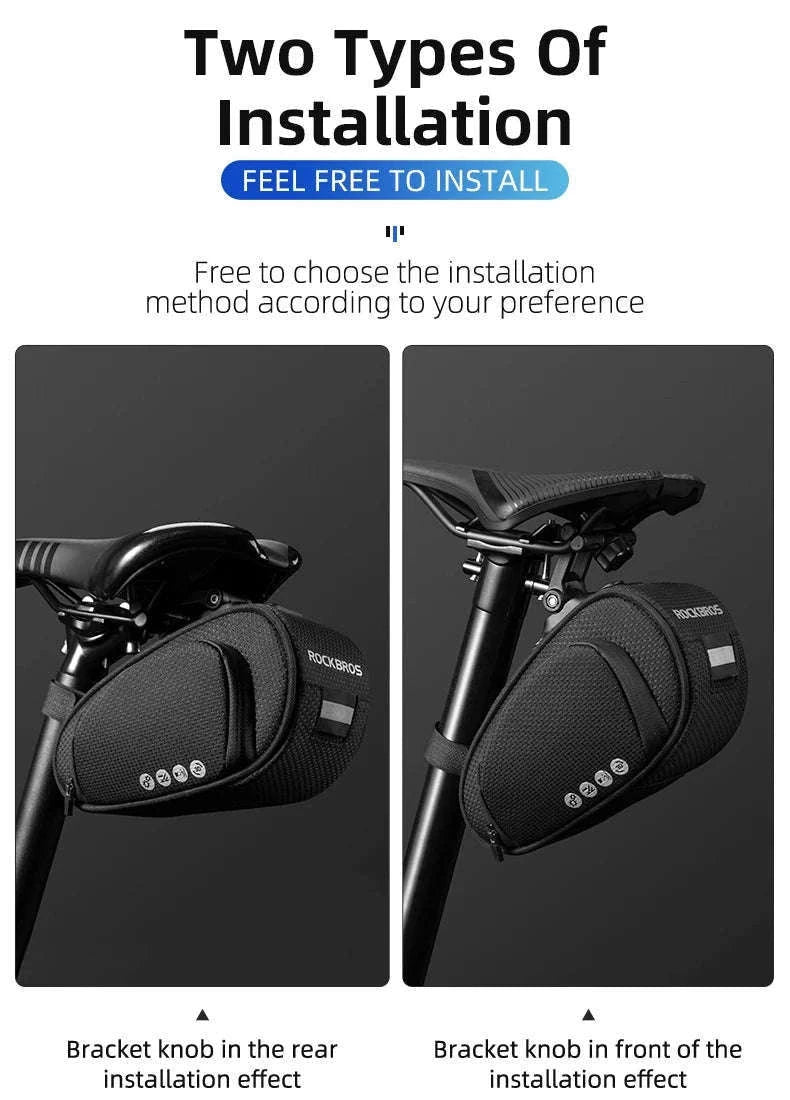 Rainproof Bike Saddle Bag with Quick Release and 1L Storage-C40 1L