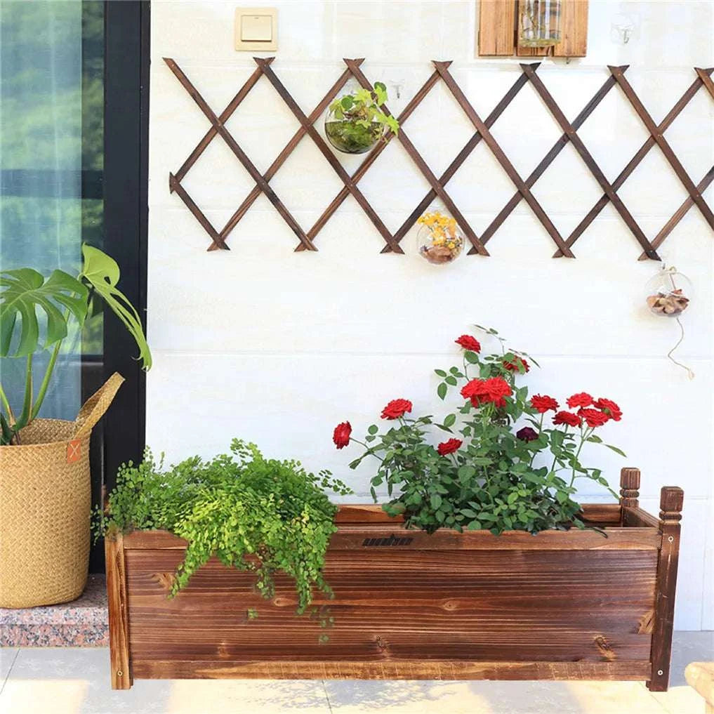 Raised Wooden Garden Bed Planter for Vegetables, Herbs & Flowers-Dark Brown L / Australia