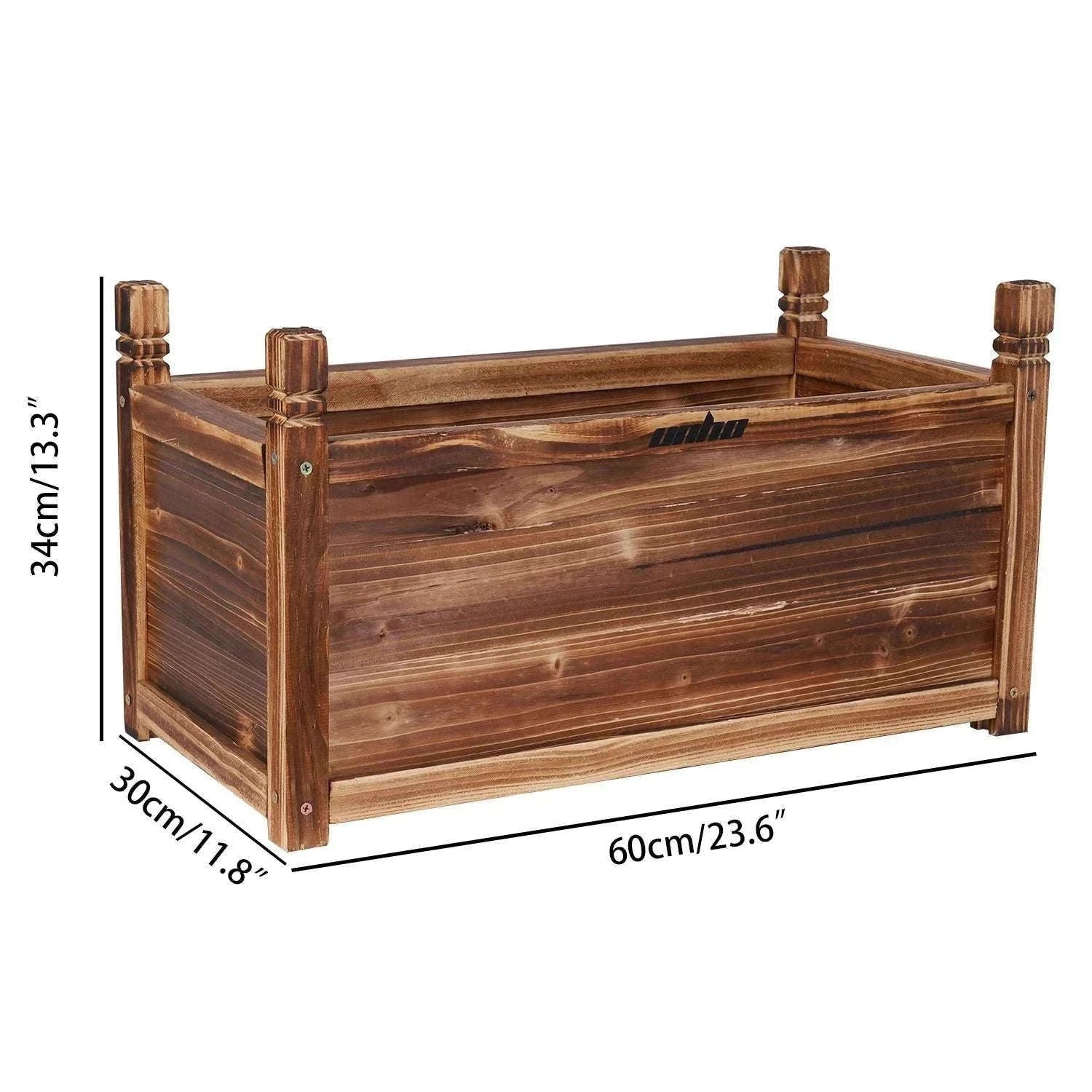Raised Wooden Garden Bed Planter for Vegetables, Herbs & Flowers-Dark Brown L / Australia