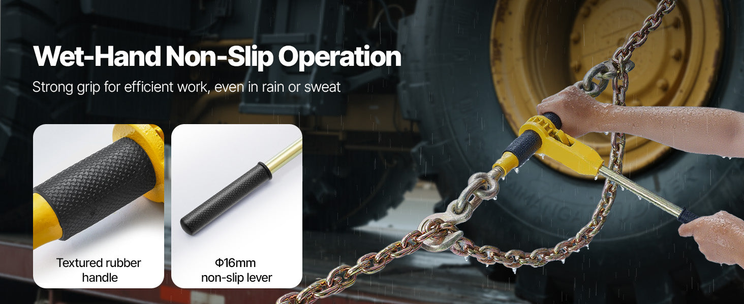 Ratchet Chain Binder Set with G80 Chains for Heavy Load Securing