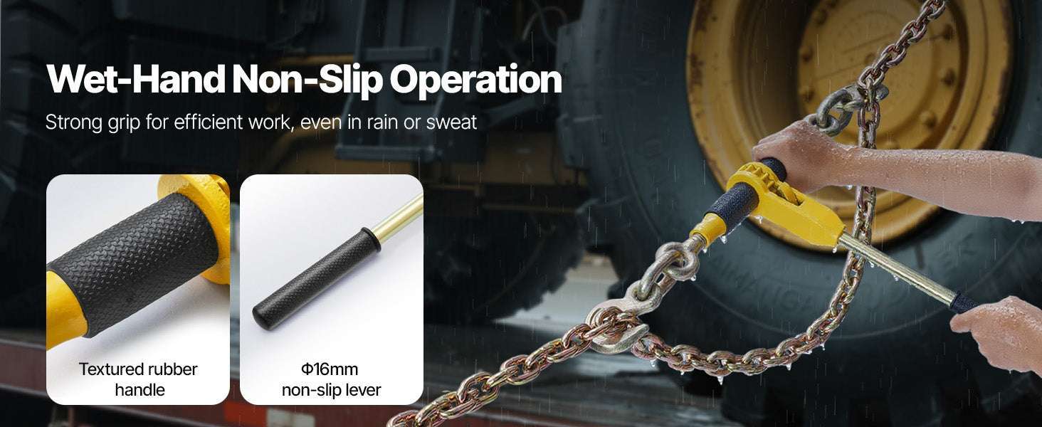 Ratchet Chain Binder Set with G80 Chains for Heavy Load Securing-14ft 4pcs / United States