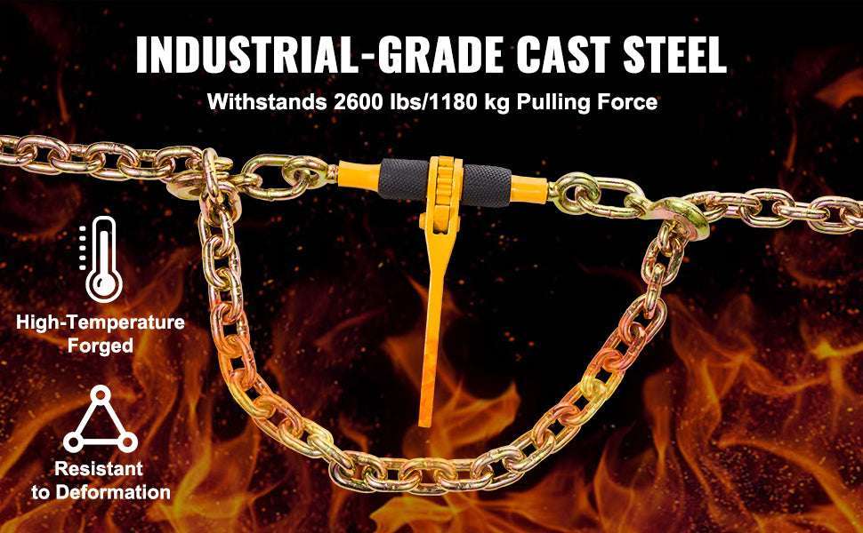 Ratchet Chain Load Binder 1/4"–5/16" Heavy Duty Tie-Down-4pcs / United States