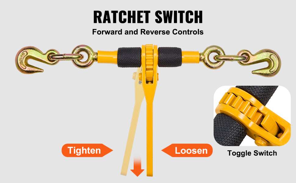 Ratchet Chain Load Binder 1/4"–5/16" Heavy Duty Tie-Down-4pcs / United States