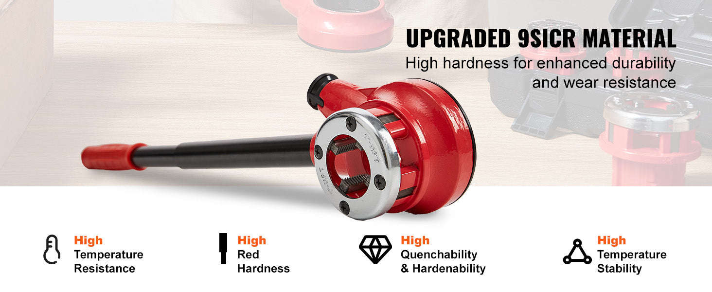 Ratchet Pipe Threader Set with 3 Dies for Copper Pipe-pipe threader / United States