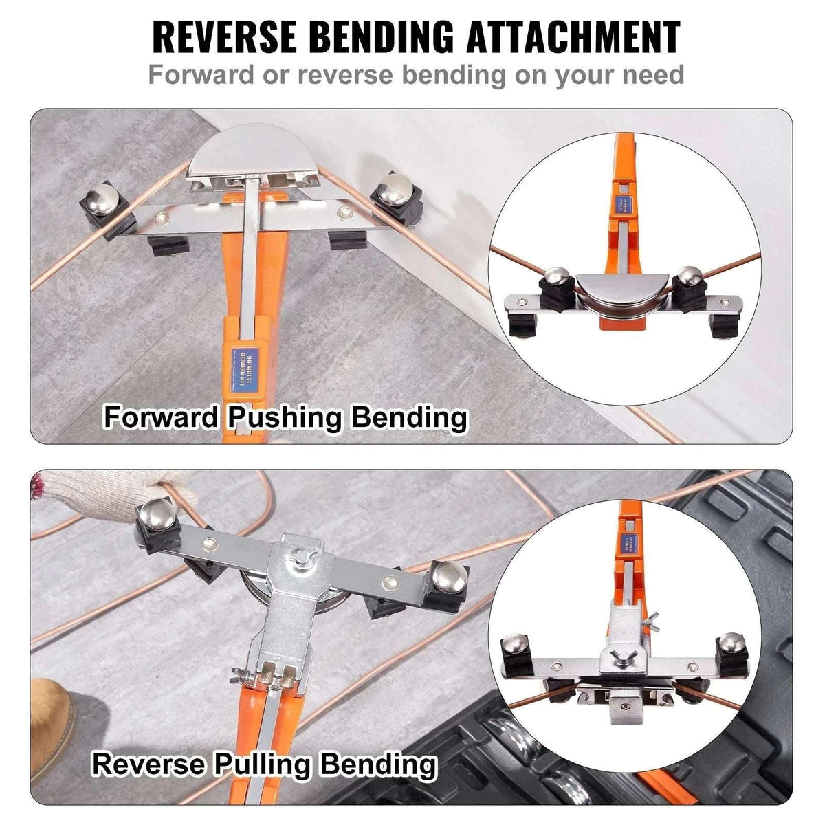 Ratcheting Pipe Tube Bender Kit with 7 Dies & Cutter Set-france