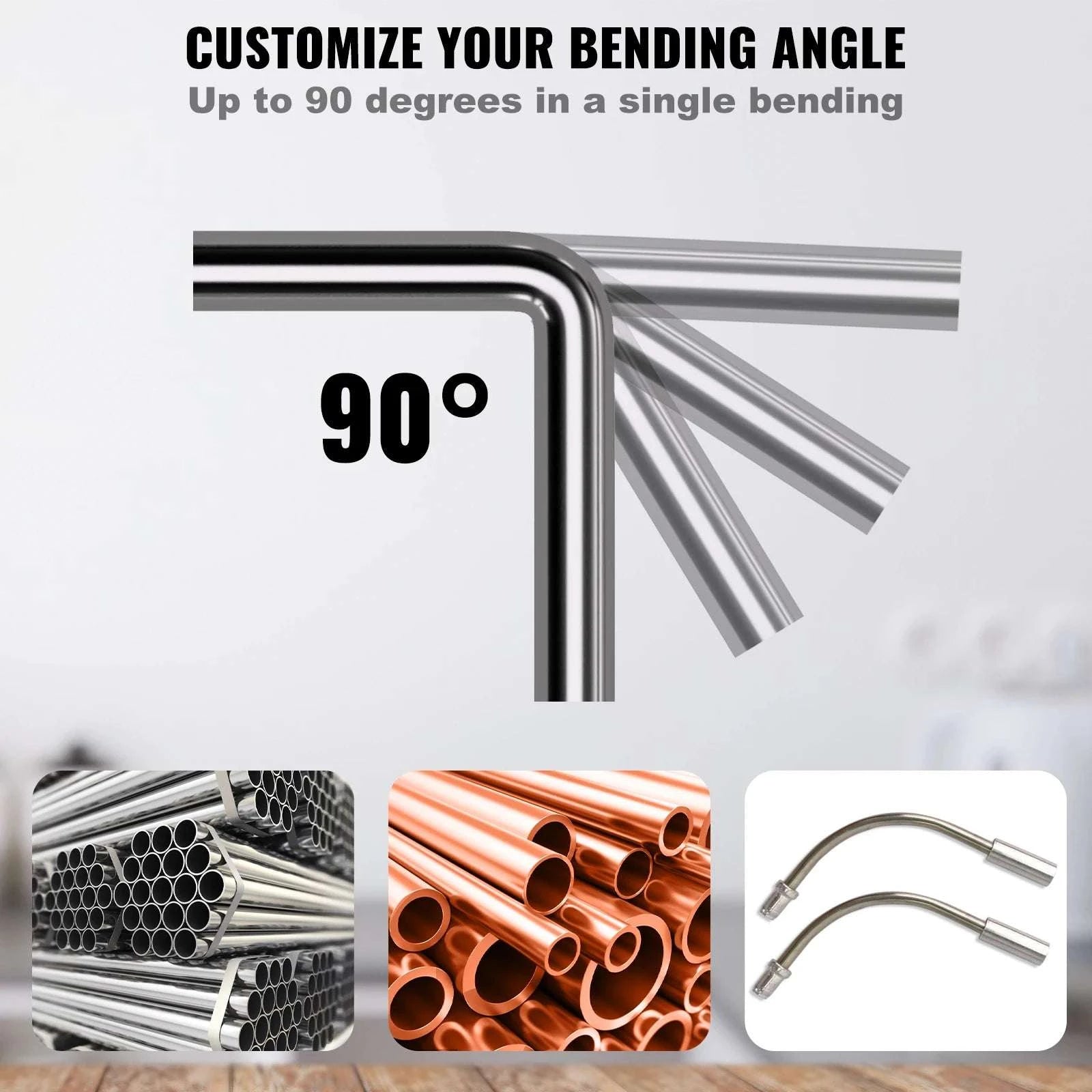 Ratcheting Pipe Tube Bender Kit with 7 Dies & Cutter Set-france