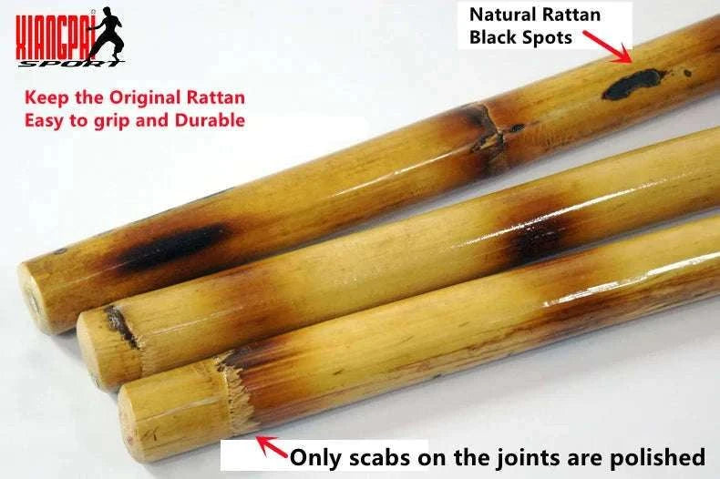 Rattan Martial Arts Training Stick for Practice and Self‑Defense-60cm 2.4cm Dia Stick