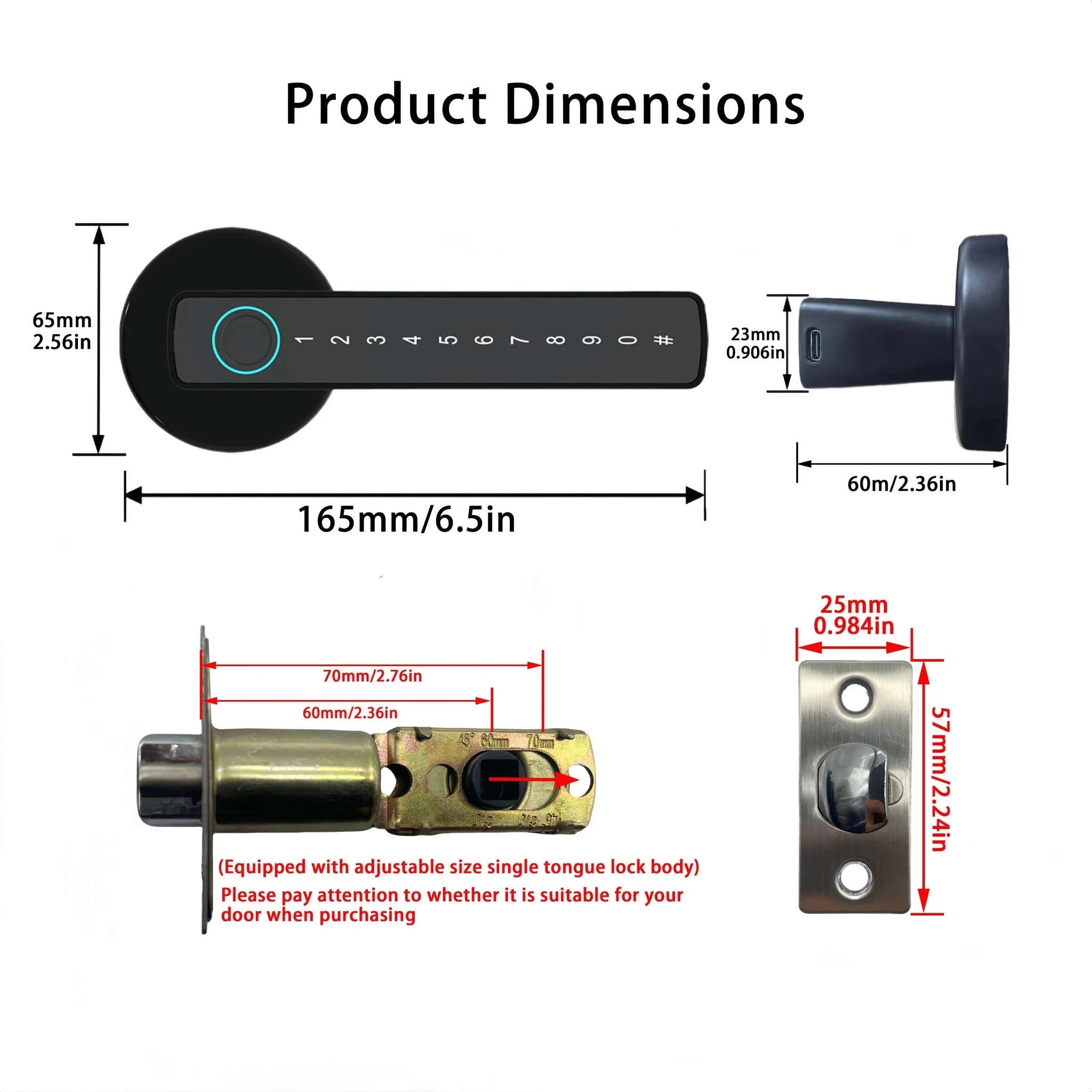 RAYKUBE M5 Tuya BLE Smart Fingerprint Door Lock-M5-S and Gateway
