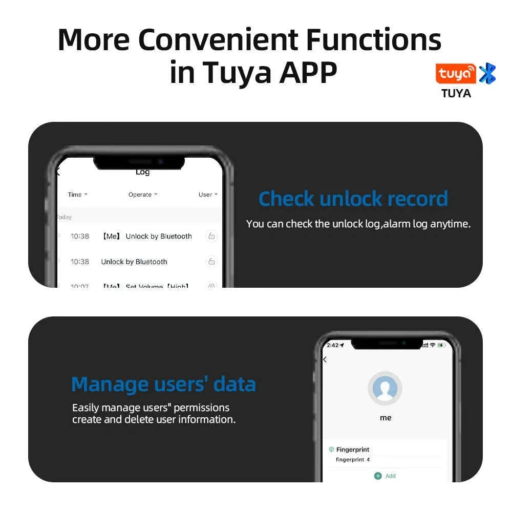 RAYKUBE M5 Tuya BLE Smart Fingerprint Door Lock-M5-S and Gateway