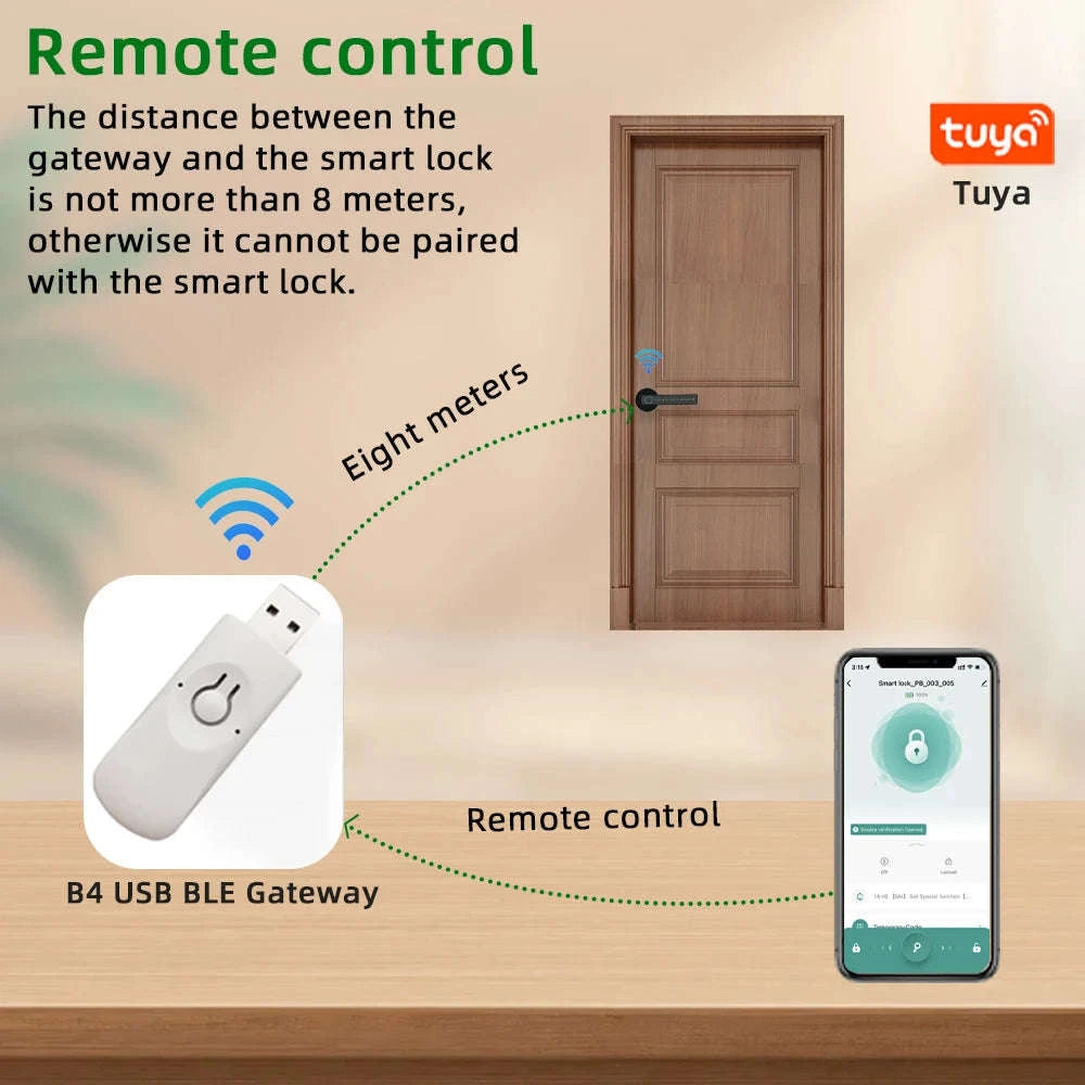 RAYKUBE M5 Tuya BLE Smart Fingerprint Door Lock-M5-S and Gateway
