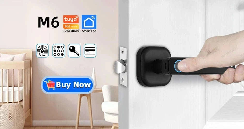 RAYKUBE M5 Tuya BLE Smart Fingerprint Door Lock-M5-S and Gateway