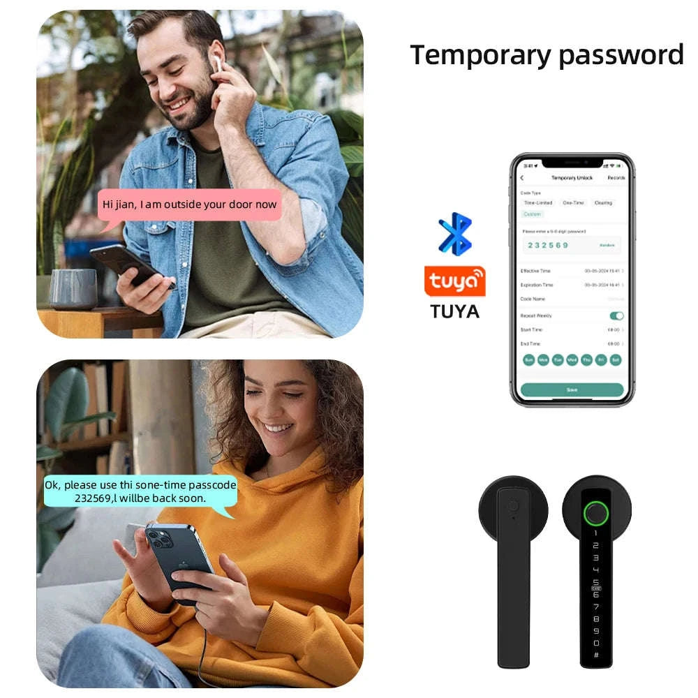 RAYKUBE M5 Tuya BLE Smart Fingerprint Door Lock-M5-S and Gateway