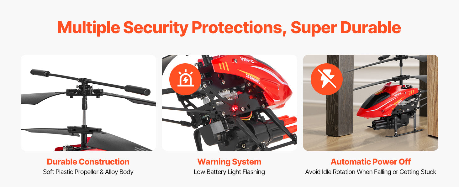 2.4GHz RC Helicopter with Altitude Hold & LED Lights for Kids