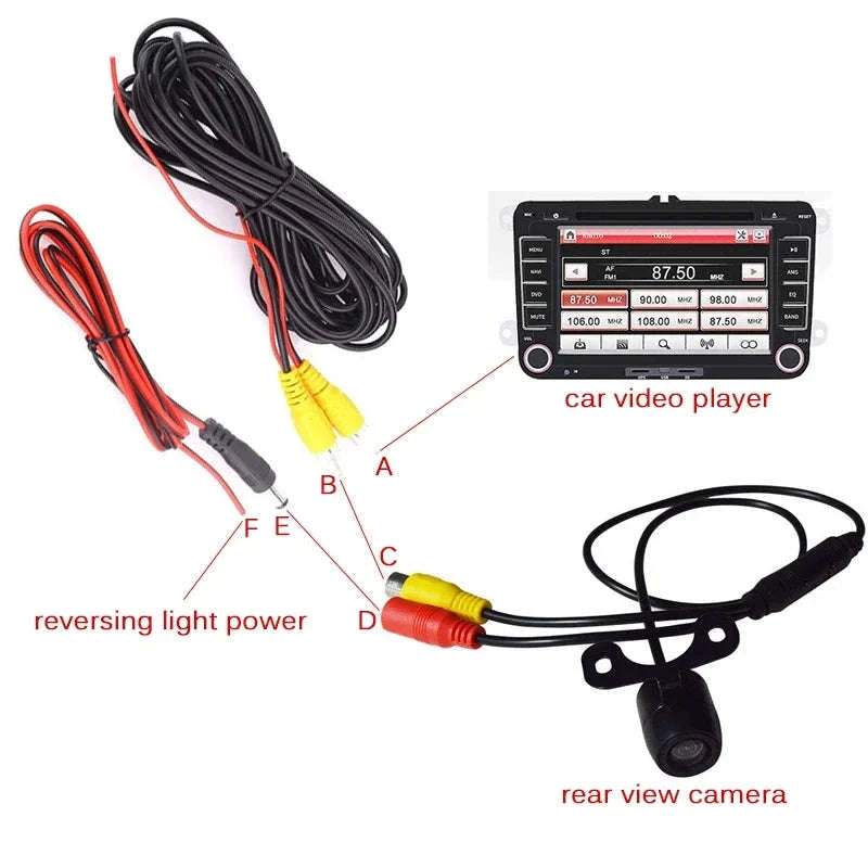 RCA Video Cable for Car Rear Camera 6–20M Shielded Wire-Camera AV Cable / 10 Meters