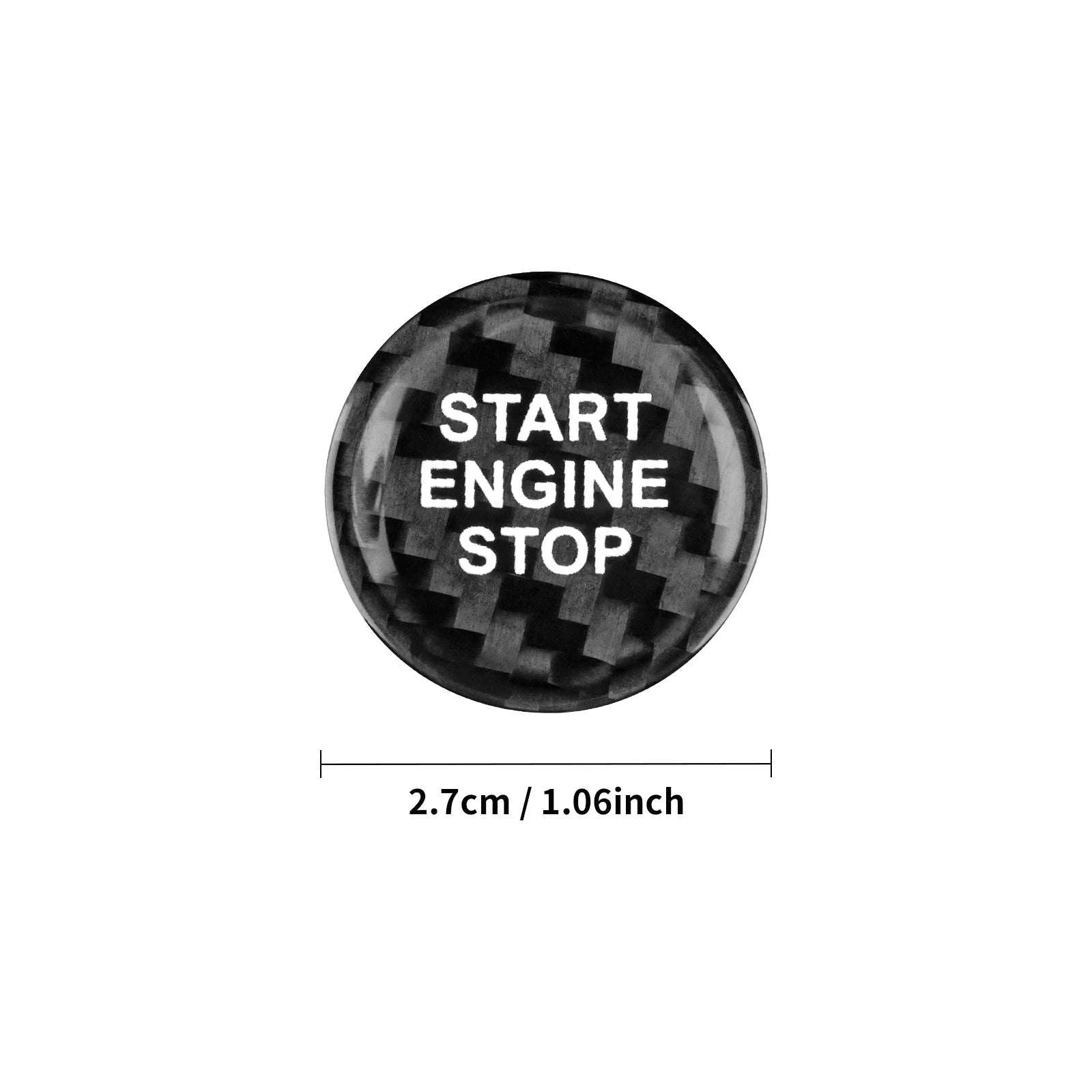 Real Dry Carbon Fiber Start Stop Cover for Cupra and Seat-Black Carbon Fiber / Germany