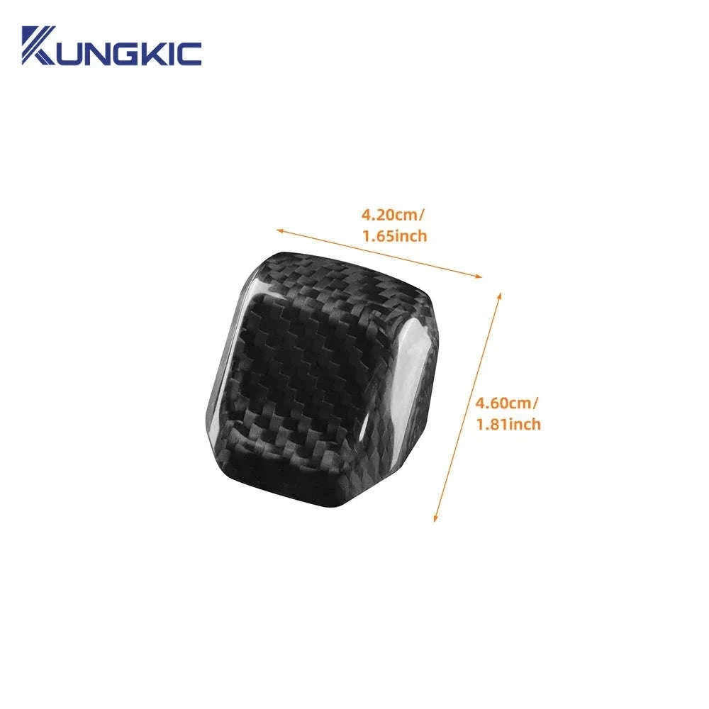 Real Hard Carbon Fiber Gear Shift Knob Trim for Seat/Cupra-Black Carbon Fiber / Germany
