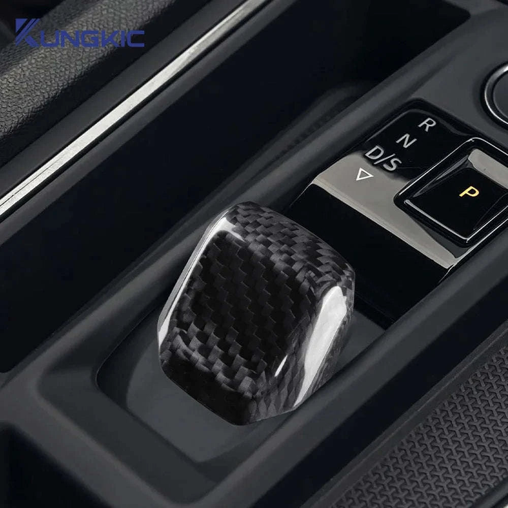 Real Hard Carbon Fiber Gear Shift Knob Trim for Seat/Cupra-Black Carbon Fiber / Germany