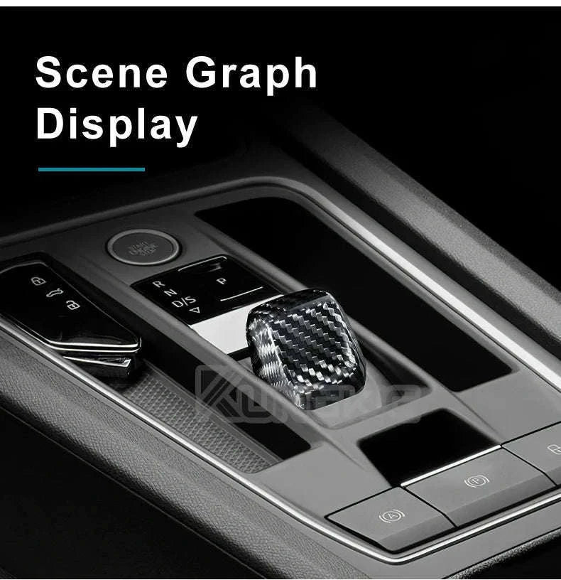Real Hard Carbon Fiber Gear Shift Knob Trim for Seat/Cupra-Black Carbon Fiber / Germany