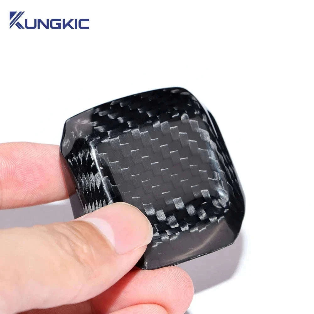 Real Hard Carbon Fiber Gear Shift Knob Trim for Seat/Cupra-Black Carbon Fiber / Germany