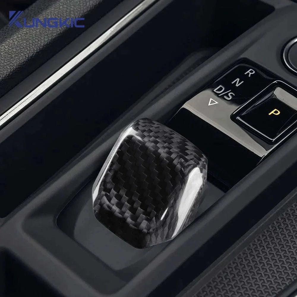 Real Hard Carbon Fiber Gear Shift Knob Trim for Seat/Cupra-Black Carbon Fiber / Germany