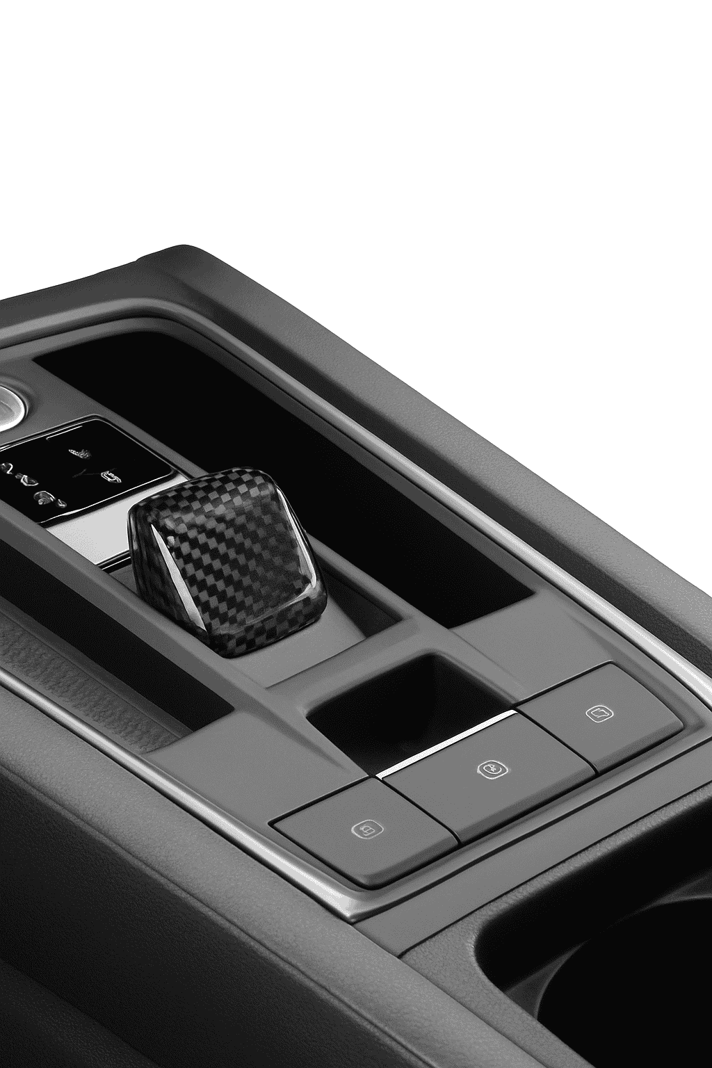 Real Hard Carbon Fiber Gear Shift Knob Trim for Seat/Cupra-Black Carbon Fiber / Germany