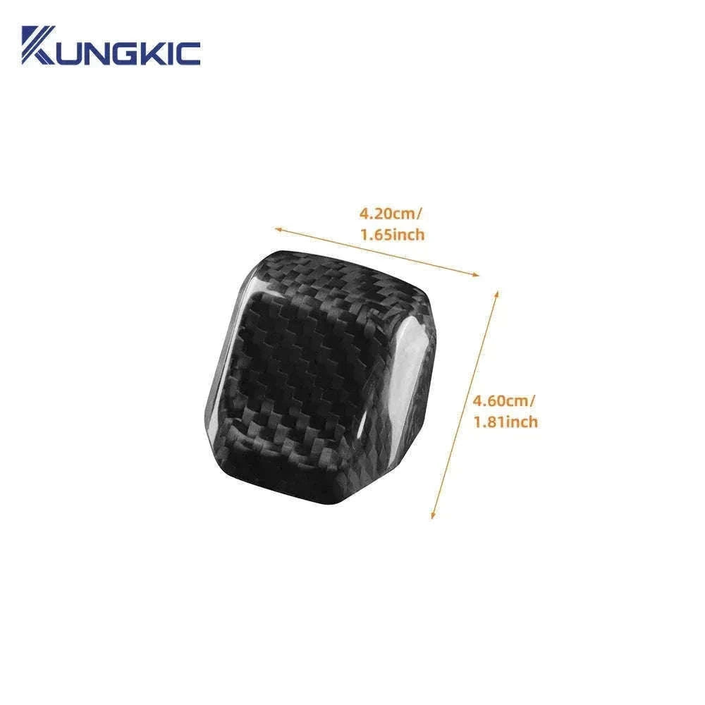 Real Hard Carbon Fiber Gear Shift Knob Trim for Seat/Cupra-Black Carbon Fiber / Germany
