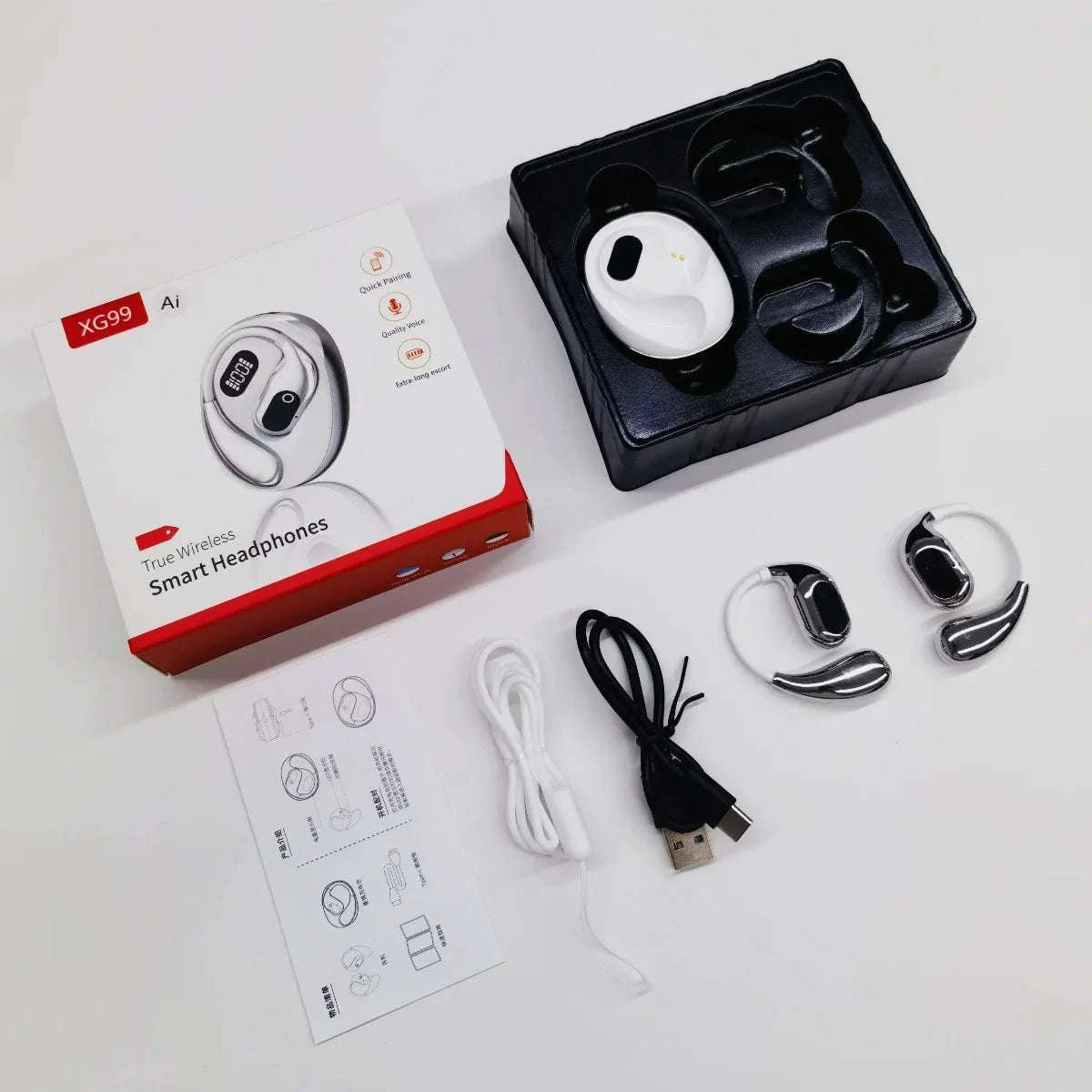 Real-Time Translator Earbuds with 144 Languages Bluetooth Headphones-Ai-Black and Blue